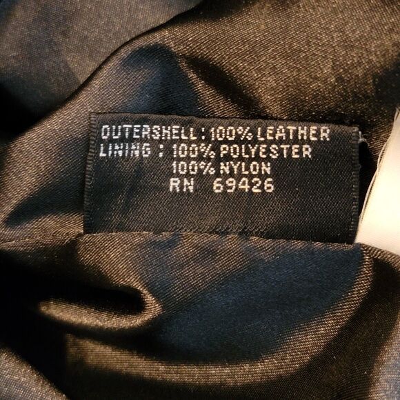 Wilsons Maxima Womens Black Leather Jacket Large VTG 90s Button Front Pockets - Picture 8 of 13